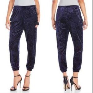 Tahari “Natasha” Crushed Velvet Jogger Pants